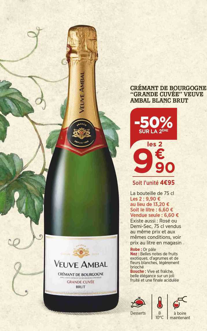 crémant de bourgogne "grande cuvée" veuve ambal blanc brut