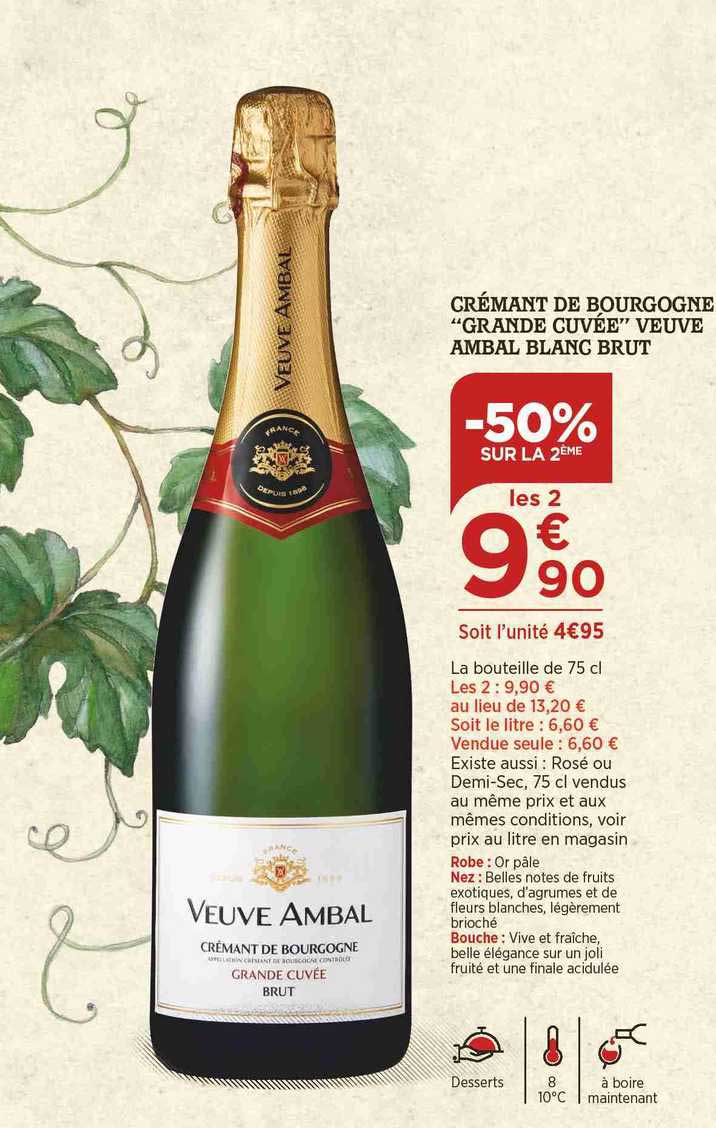 crémant de bourgogne "grande cuvée" veuve ambal blanc brut