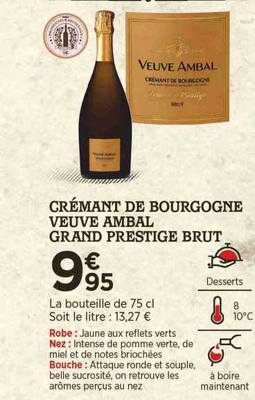 crémant de bourgogne veuve ambal grand prestige brut
