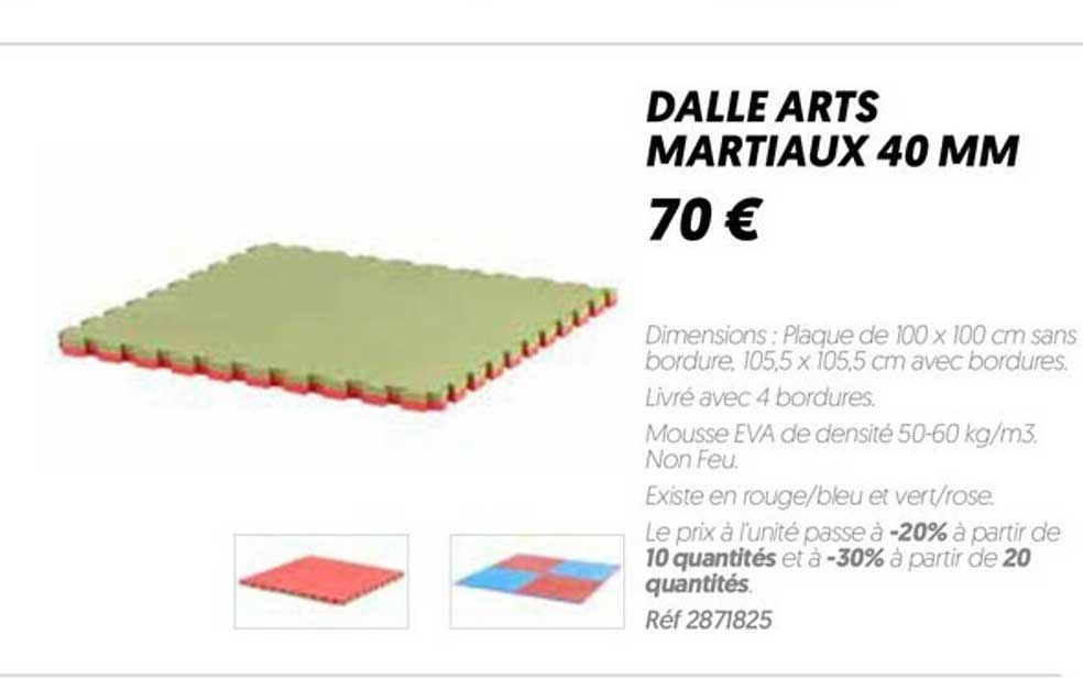 dalle arts martiaux 40 mm