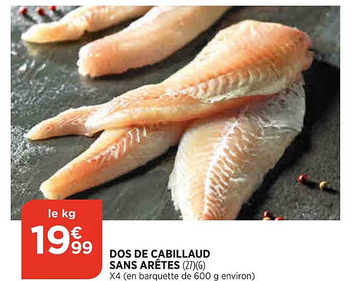 dos de cabillaud sans arêtes
