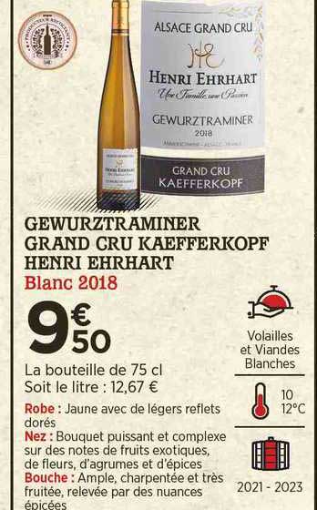 gewurztraminer grand cru kaefferkopf henri ehrhart blanc 2018