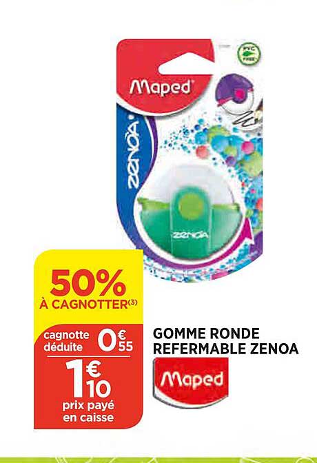 gomme ronde refermable zenoa maped