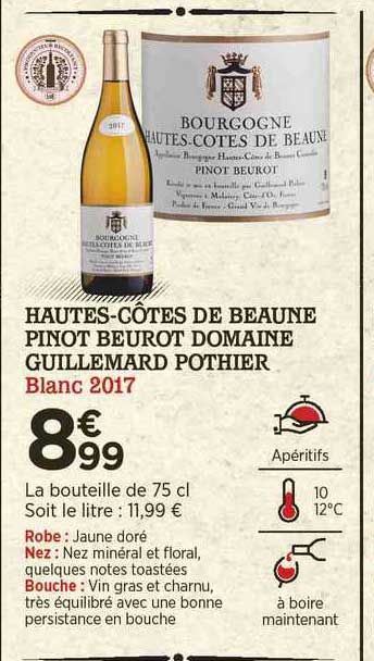 hautes-côtes de beaune pinot beurot domaine guillemard pothier