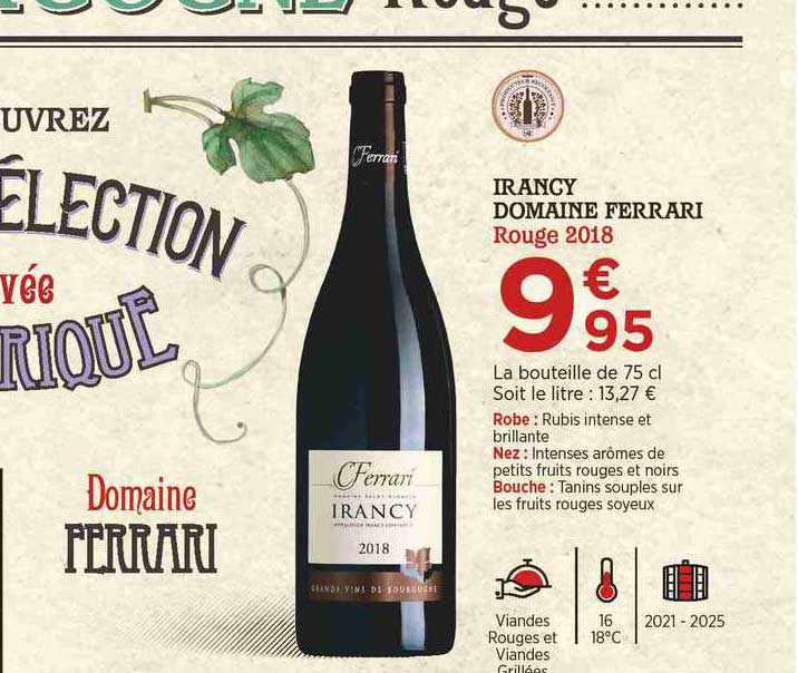 Irancy Domaine Ferrari Rouge 2018