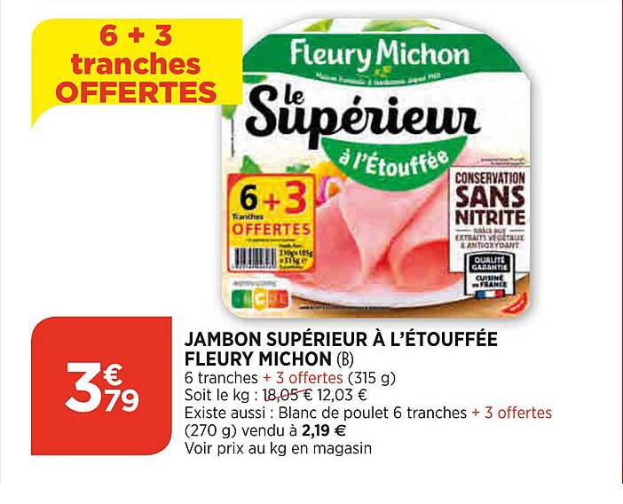 jambon supérieur à l'étouffée fleury michon