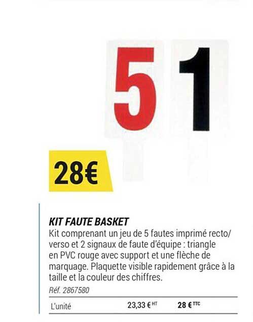 kit faute basket