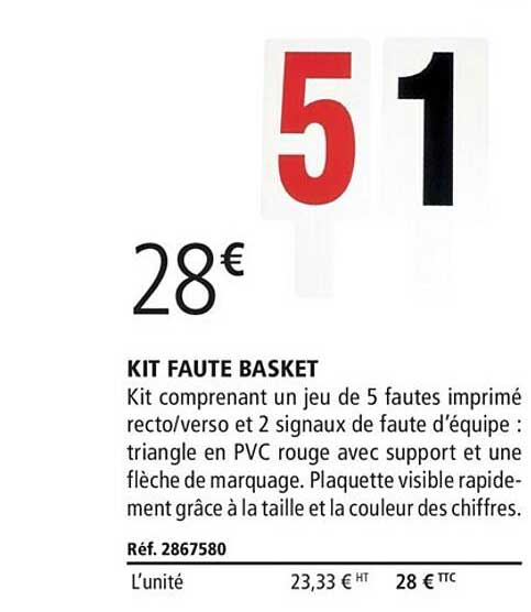kit faute basket