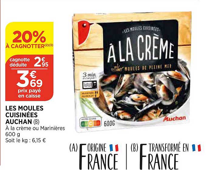 Les Moules Cuisinée Auchan