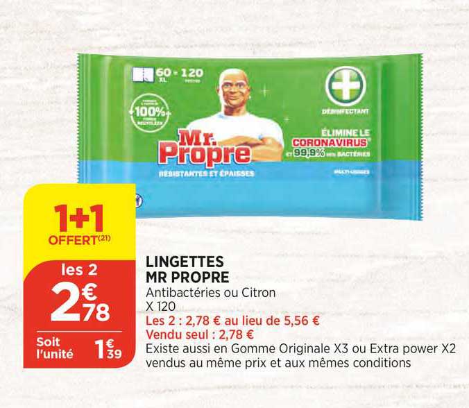 lingettes mr propre