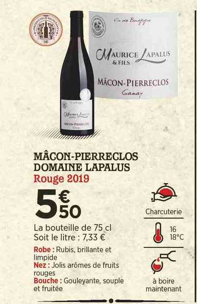 mâcon-pierreclos domaine lapalus rouge 2019