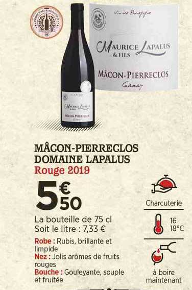 mâcon-pierreclos domaine lapalus rouge 2019