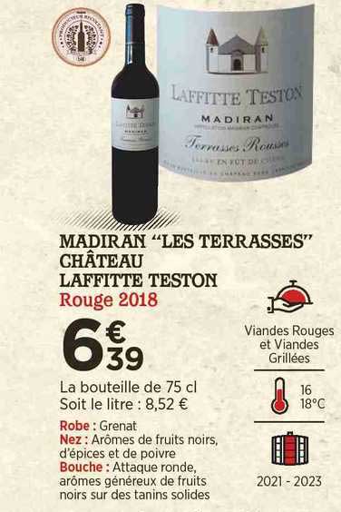 madiran "les terrasses" château laffitte teston rouge 2018