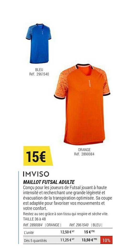 Maillot Futsal Adulte Imviso