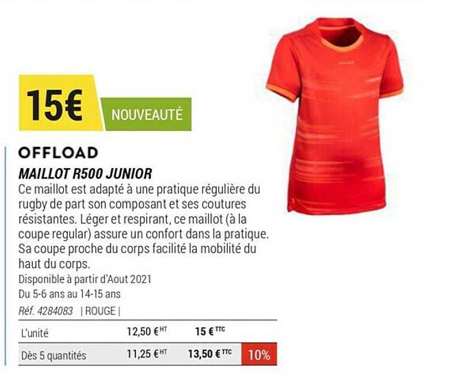 Maillot R500 Junior Offload
