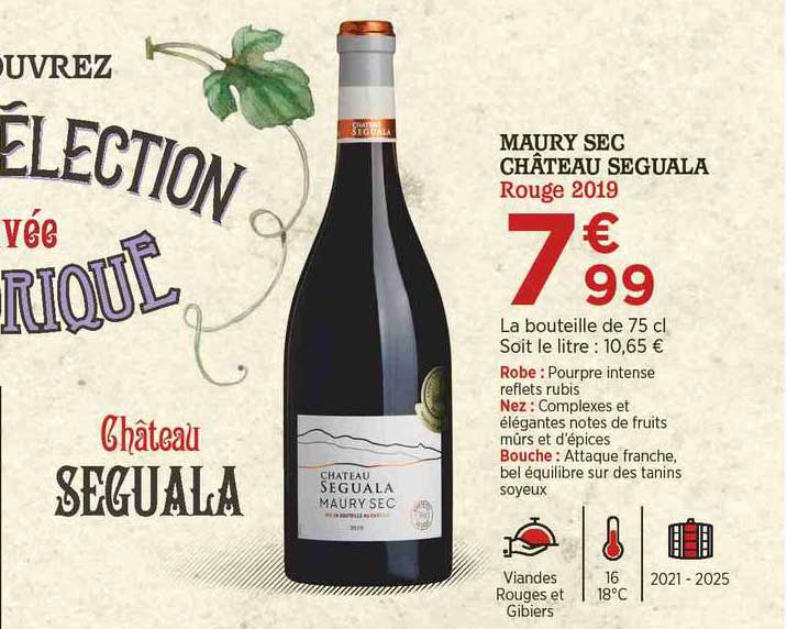 maury sec château seguala rouge 2019