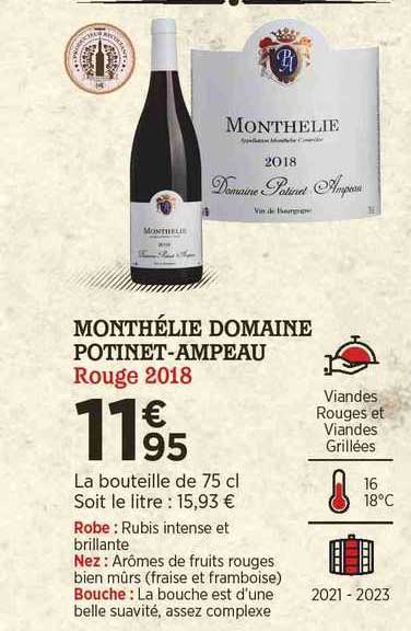 Monthélie Domaine Potinet-ampeau Rouge 2018