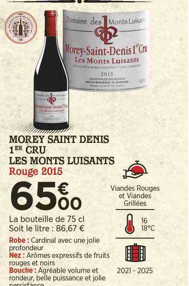 morey saint denis 1er cru les monts luisants rouge 2015