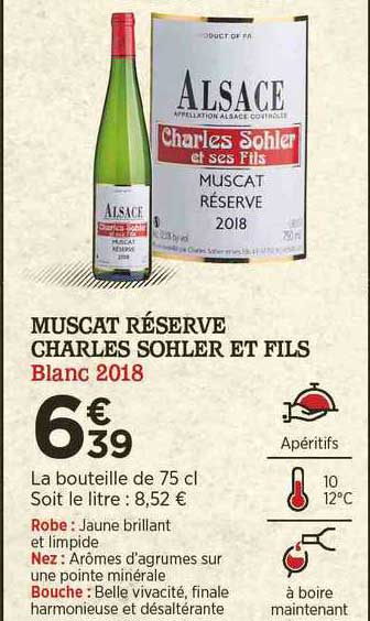 muscat réserve charles sohler et fils blanc 2018