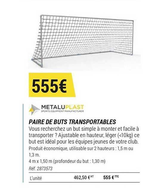 paire de buts transportables metaluplast