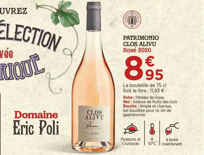 patrimonio clos alivu rosé 2020