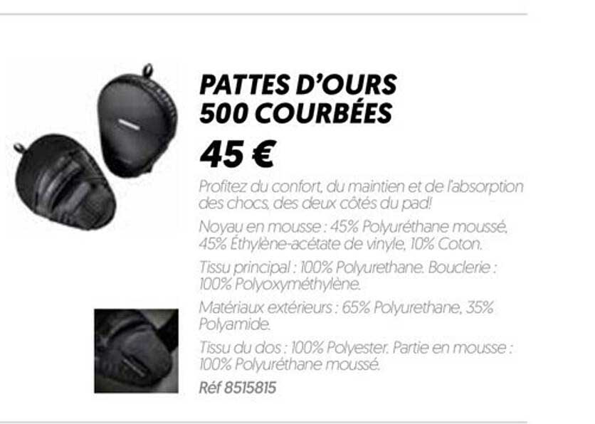 pattes d'ours 500 courbées