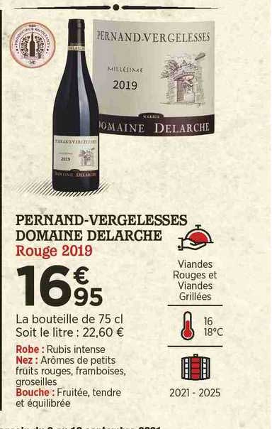 Pernand-vergelesses Domaine Delarche Rouge 2019
