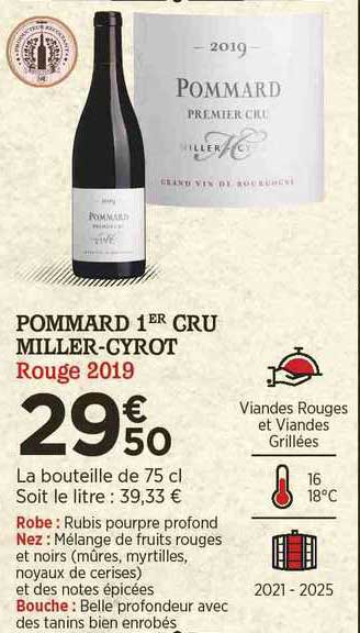 Pommard 1er Cru Miller-cyrot Rouge 2019