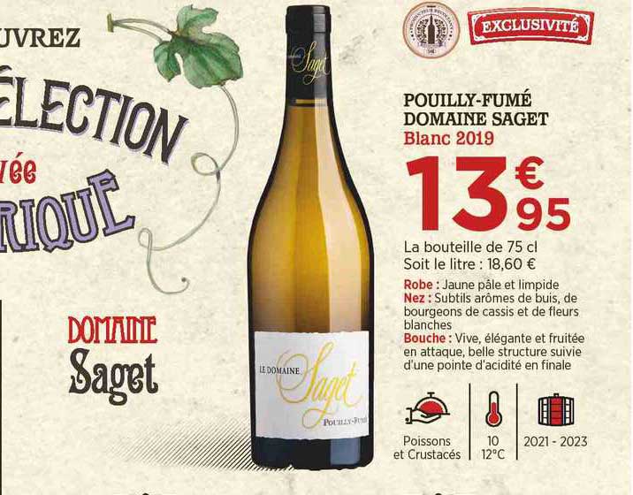 pouilly-fumé domaine saget blanc 2019
