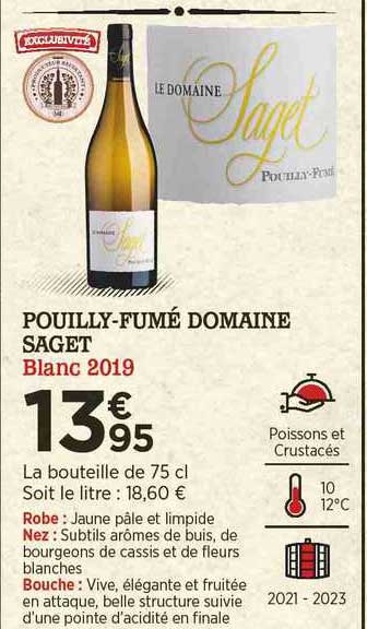 pouilly-fumé domaine saget blanc 2019