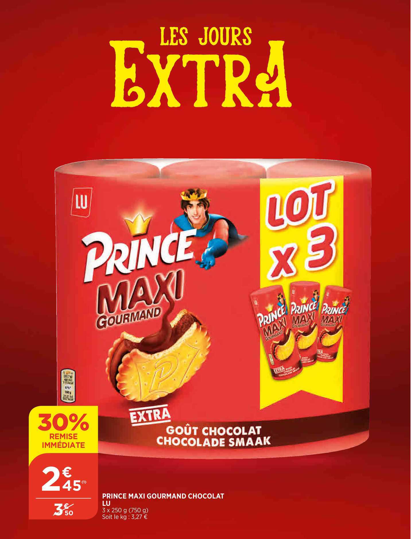 Prince Maxi Gourmand Chocolat Lu