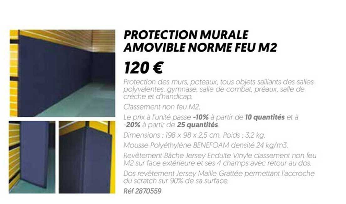 protection murale amovible norme feu m2