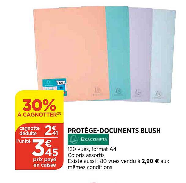 protège-documents blush exacompta