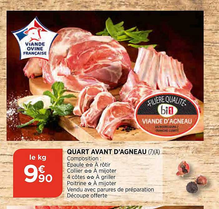 quart avant d'agneau