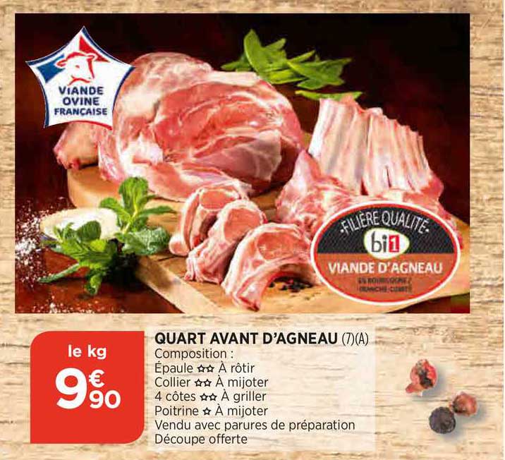 quart avant d'agneau