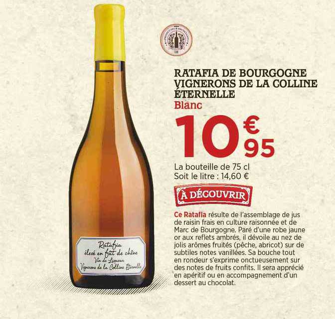 ratafia de bourgogne vignerons de la colline éternelle blanc