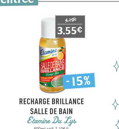 recharge brillance salle de bain etamine du lys