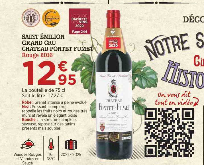 saint émilions grand cru château ponnet fumet rouge 2016