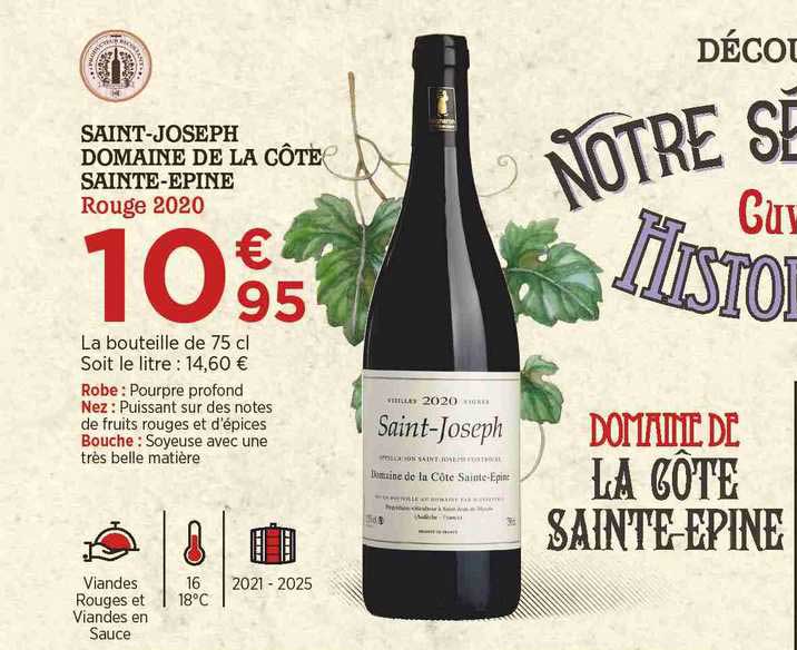 saint-joseph domaine de la côte sainte-épine rouge 2020