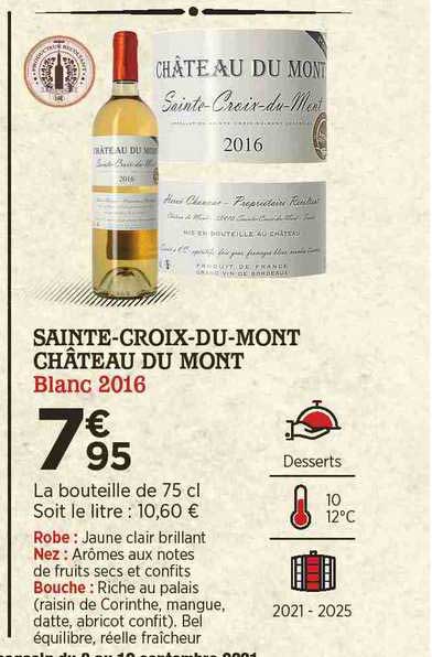 sainte-croix-du-mont château du mont blanc 2016