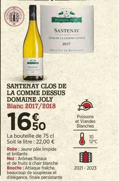 santenay clos de la comme dessus domaine joly