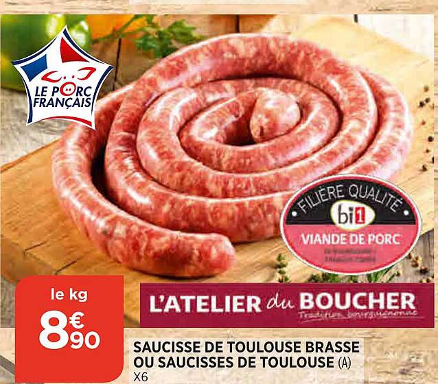saucisse de toulouse brasse ou saucisses de toulouse l'atelier du boucher
