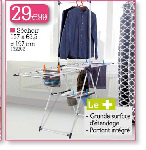Séchoir 157 X 63,5 X 197 Cm
