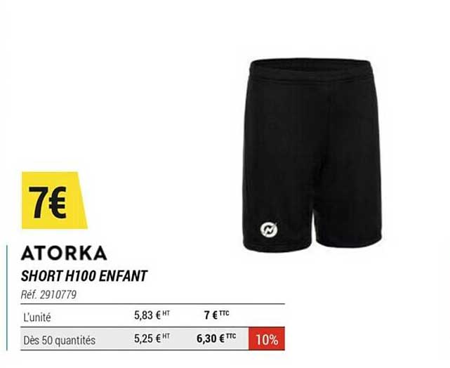 short h100 enfant atorka