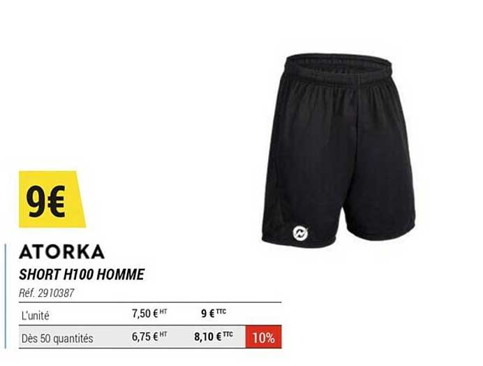 short h100 homme atorka