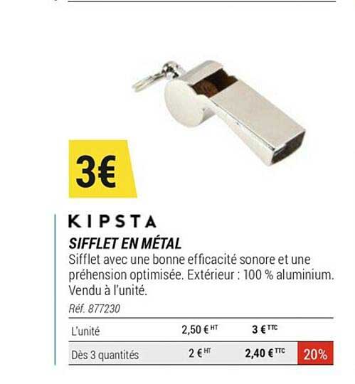 Sifflet En Métal Kipsta