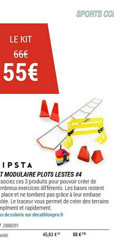 t modulaire plots lestes #4 kipsta
