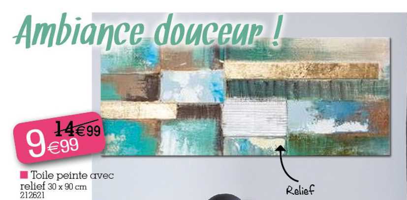 toile peinte avec relief