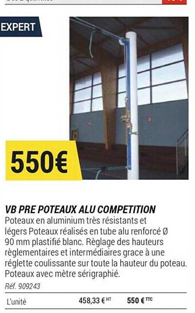 vb pre poteaux alu compétition