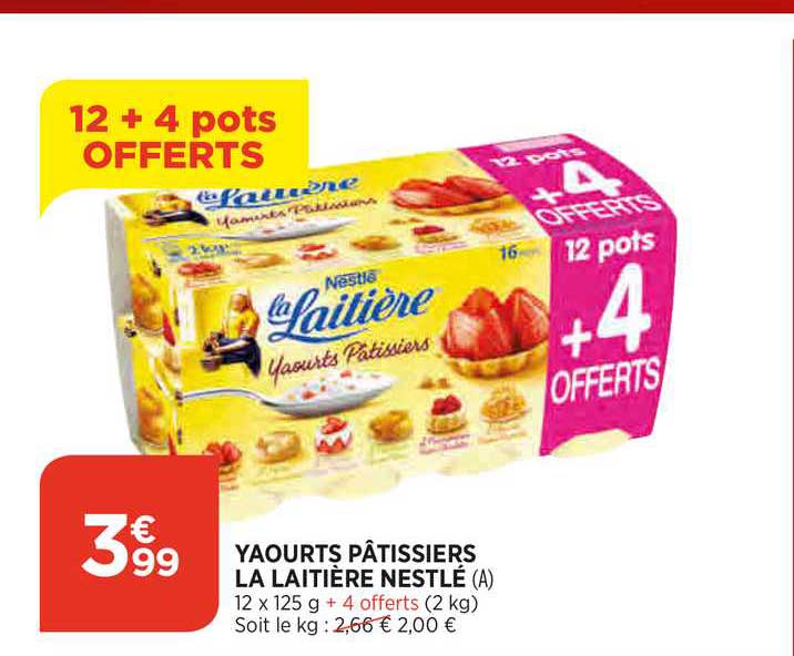yaourts pâtissiers la laitière nestlé